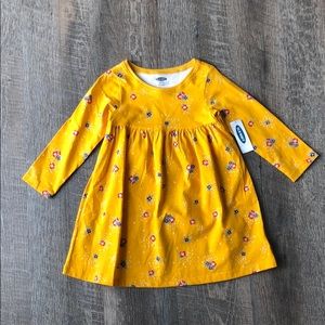 Toddler girls yellow floral dress
